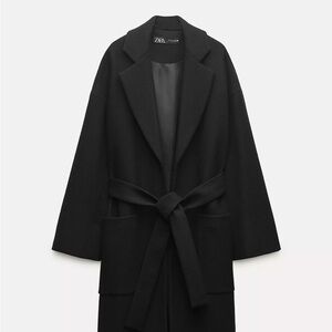 Zara Women's Elegant Black Trench Coat